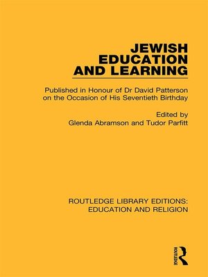 cover image of Jewish Education and Learning